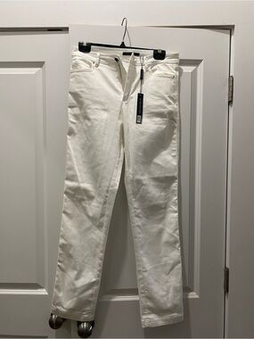 Elie Tahari Men's White Straight Jeans